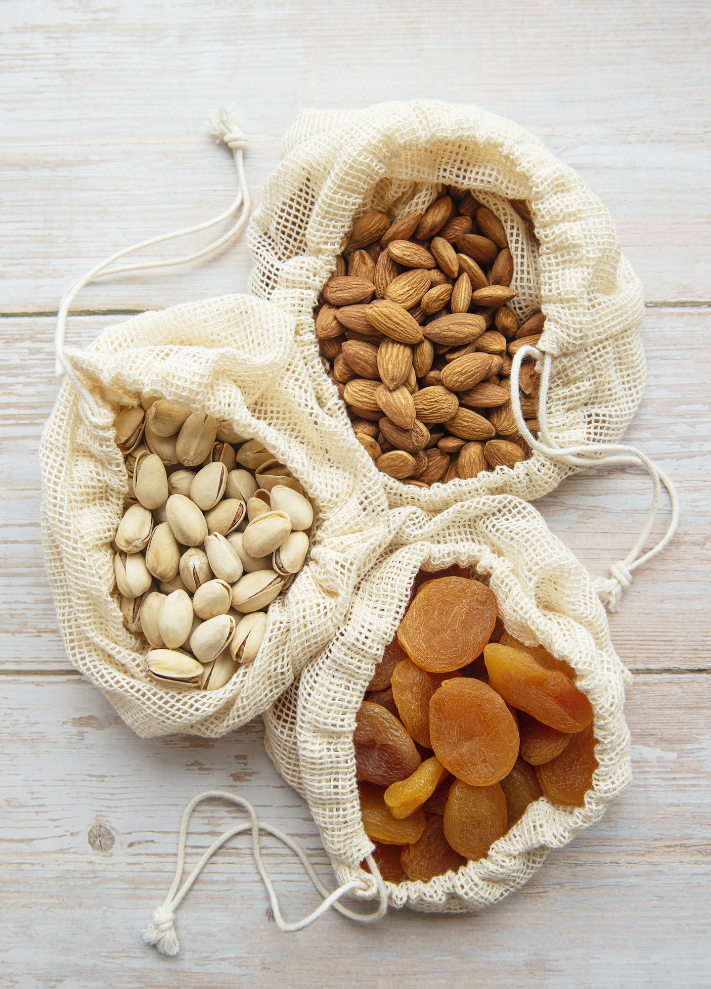 various dried fruits and nuts